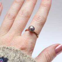 將圖片載入圖庫檢視器 14k Tahitian Pearl Solitaire Ring
