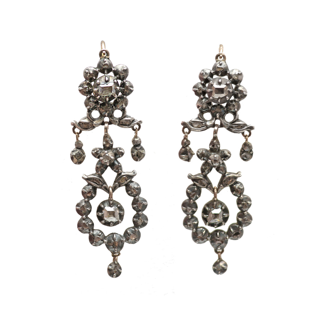 SOLD TO S***Georgian Table Cut Diamond Earrings