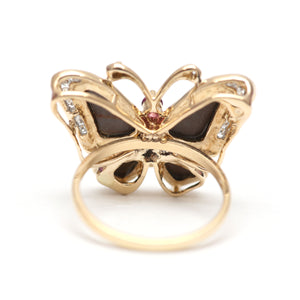 14k Opal Butterfly Ring