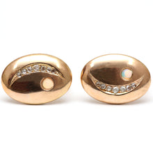 Carica l&#39;immagine nel visualizzatore di Gallery, 14k Victorian Rose Cut Diamond Moon Earrings
