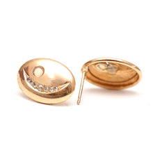 Carica l&#39;immagine nel visualizzatore di Gallery, 14k Victorian Rose Cut Diamond Moon Earrings
