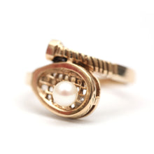 Load image into Gallery viewer, 10k Tennis Racquet Ring
