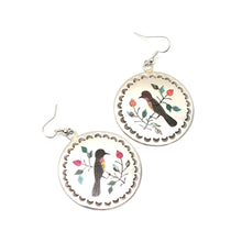 將圖片載入圖庫檢視器 Zuni Sterling inlay Bird Earrings
