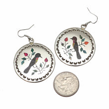將圖片載入圖庫檢視器 Zuni Sterling inlay Bird Earrings
