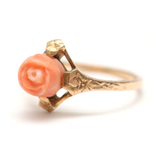 Load image into Gallery viewer, 10k Coral Rose Ring

