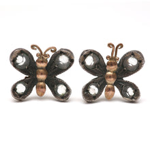 Laden Sie das Bild in den Galerie-Viewer, Rose Cut Diamond Butterfly Earrings
