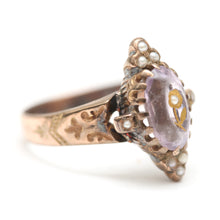 將圖片載入圖庫檢視器 10k Amethyst Intaglio Ring
