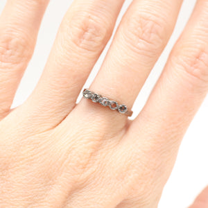 Rose Cut Diamond Bezel Band