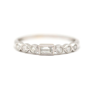 14k Milgrain Baguette Band