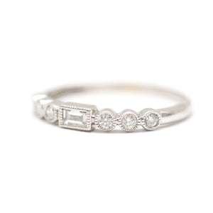 14k Milgrain Baguette Band