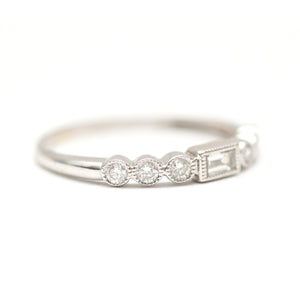 14k Milgrain Baguette Band