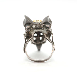 Victorian Emerald Wolf Ring