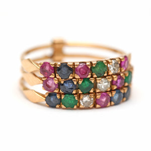 18k Multigem Harem Ring