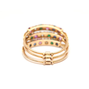 18k Multigem Harem Ring