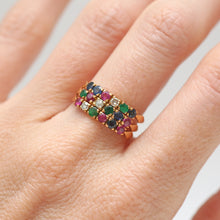 將圖片載入圖庫檢視器 18k Multigem Harem Ring
