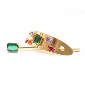 14k Tourmaline Hair Pin