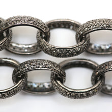 Load image into Gallery viewer, Oversized Sterling Diamond Curb Chain
