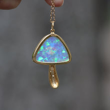 Load image into Gallery viewer, 14k Trippy Mushroom Pendant
