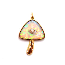 Load image into Gallery viewer, 14k Trippy Mushroom Pendant
