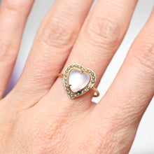 Load image into Gallery viewer, 14k Victorian Moonstone Heart Ring
