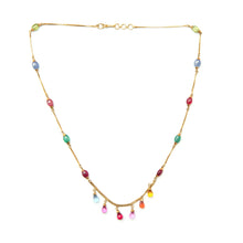Laden Sie das Bild in den Galerie-Viewer, 18k Briolette Rainbow Necklace

