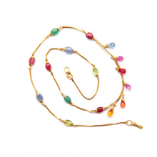 Carica l&#39;immagine nel visualizzatore di Gallery, 18k Briolette Rainbow Necklace
