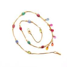 Laden Sie das Bild in den Galerie-Viewer, 18k Briolette Rainbow Necklace
