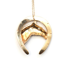 Load image into Gallery viewer, Giant 14k Diamond Equestrian Pendant
