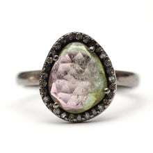 Load image into Gallery viewer, Rose Cut Tourmaline Diamond Ring

