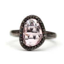 Load image into Gallery viewer, Rose Cut Tourmaline Diamond Ring
