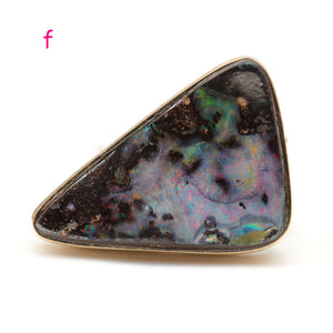 14k Chunky Space Boulder Opal Rings