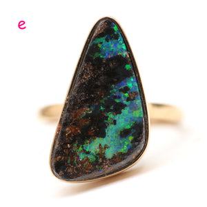 THREE LEFT***14k Chunky Space Boulder Opal Rings
