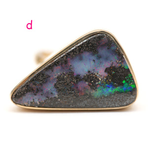 THREE LEFT***14k Chunky Space Boulder Opal Rings