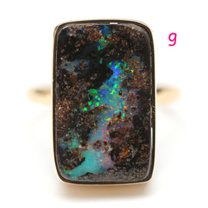 THREE LEFT***14k Chunky Space Boulder Opal Rings