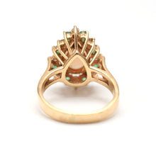 Load image into Gallery viewer, 14k Diamond Emerald Opal Ring

