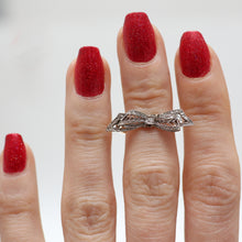 Load image into Gallery viewer, 14k Art Deco Diamond Bow Ring

