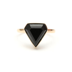 14k Onyx Kite Ring