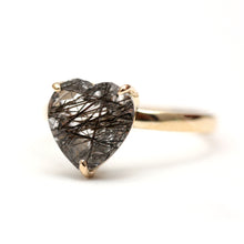 將圖片載入圖庫檢視器 14k Rutile Quartz Heart Ring
