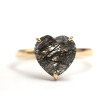 將圖片載入圖庫檢視器 14k Rutile Quartz Heart Ring
