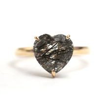 Load image into Gallery viewer, 14k Rutile Quartz Heart Ring
