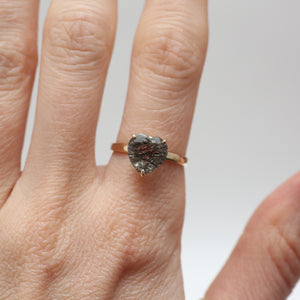 14k Rutile Quartz Heart Ring