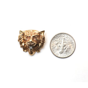 14k Diamond Lion Pendant