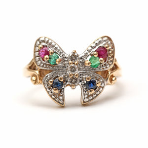 14k Two-Toned Butterfly Ring