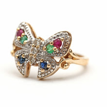 Load image into Gallery viewer, 14k Two-Toned Butterfly Ring
