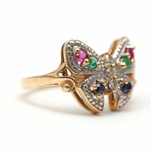 14k Two-Toned Butterfly Ring