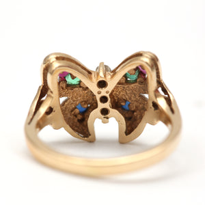 14k Two-Toned Butterfly Ring