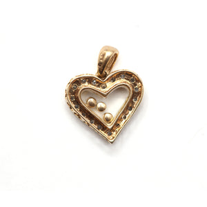 10k Diamond Heart Shaker Pendant
