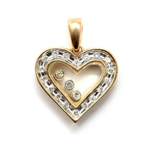 將圖片載入圖庫檢視器 10k Diamond Heart Shaker Pendant
