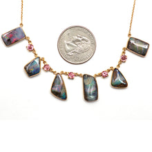 將圖片載入圖庫檢視器 14k Boulder Opal Necklace
