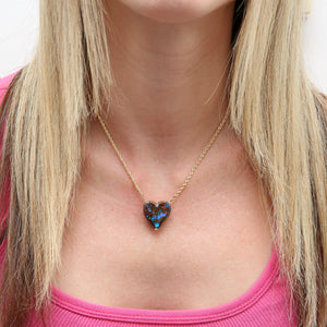 SOLD TO M***14k Yowah Boulder Opal Heart Necklace